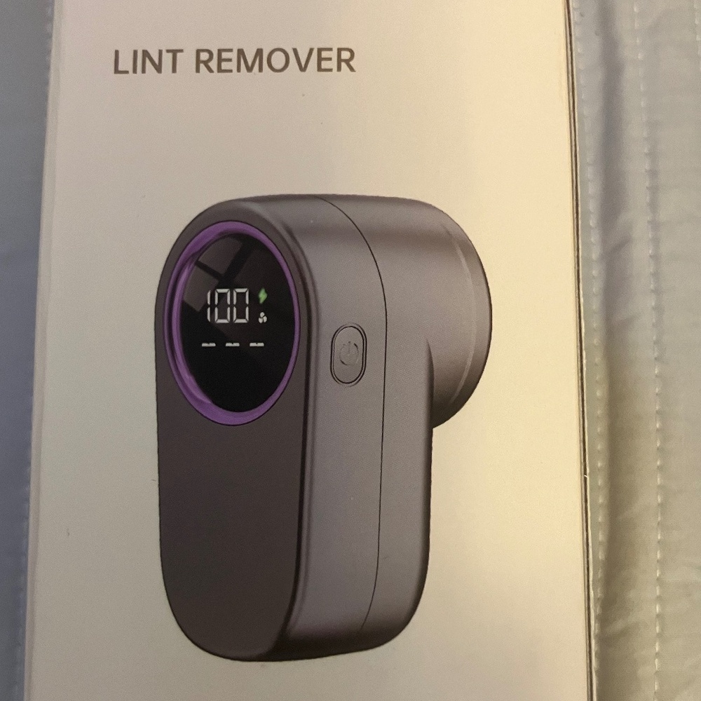 New Lint Remover Silver & Black Chargeable 3-Speed Digital Display